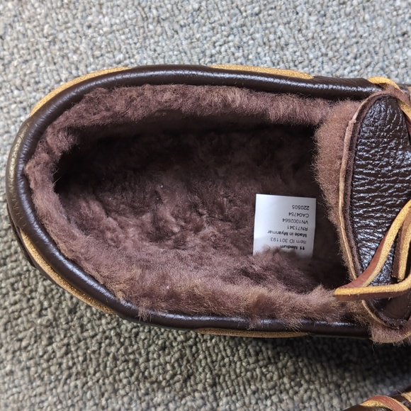 L.L. Bean Wicked Good Moccasins Moosehide Slipper Chocolate Brown Size 11.0 - Picture 14 of 14